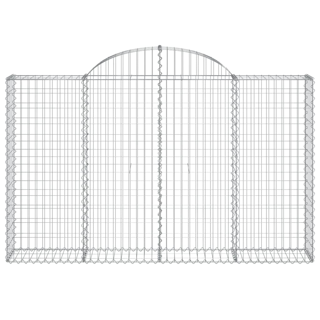 vidaXL Gabionen mit Hochbogen 13Stk. 200x30x120/140cm Verzinktes Eisen