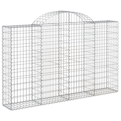 vidaXL Gabionen mit Hochbogen 20Stk. 200x30x120/140cm Verzinktes Eisen
