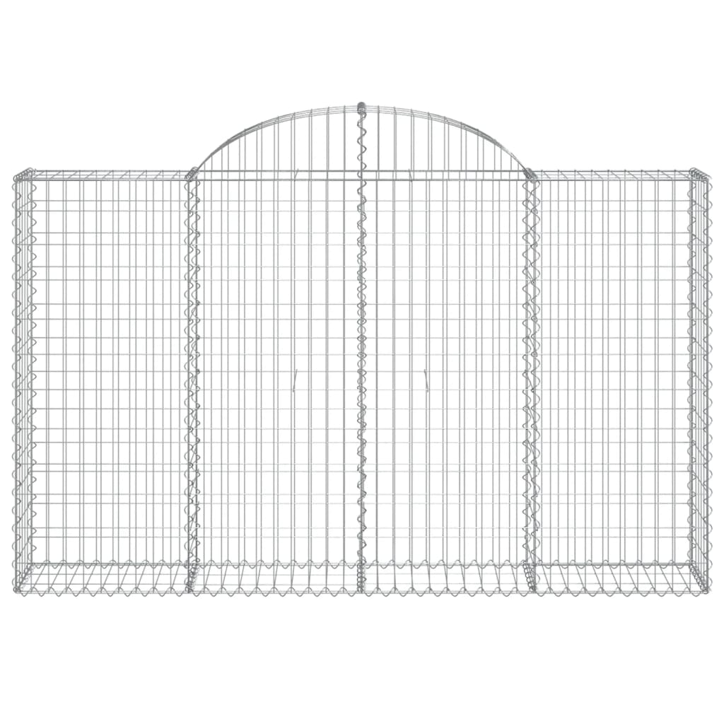 vidaXL Gabionen mit Hochbogen 20Stk. 200x30x120/140cm Verzinktes Eisen