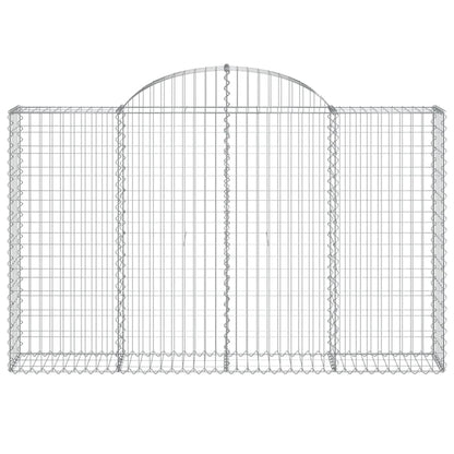 vidaXL Gabionen mit Hochbogen 20Stk. 200x30x120/140cm Verzinktes Eisen