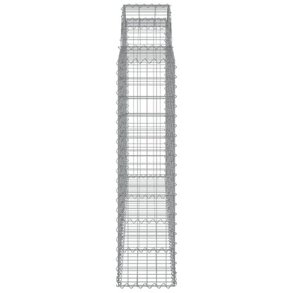 vidaXL Gabionen mit Hochbogen 20Stk. 200x30x120/140cm Verzinktes Eisen