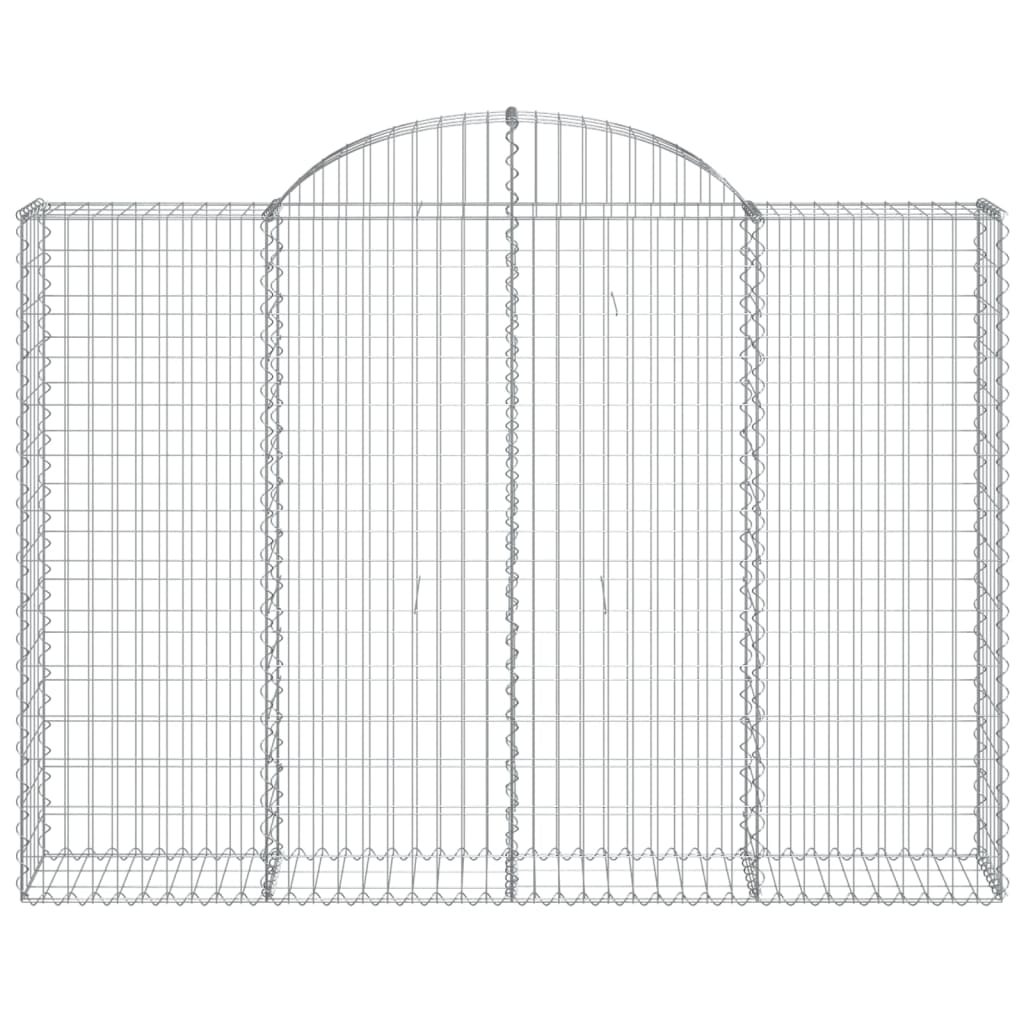 vidaXL Gabionen mit Hochbogen 3 Stk. 200x30x140/160cm Verzinktes Eisen