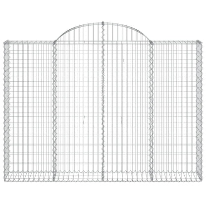 vidaXL Gabionen mit Hochbogen 4 Stk. 200x30x140/160cm Verzinktes Eisen