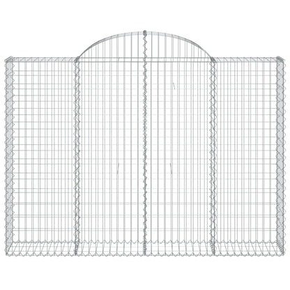 vidaXL Gabionen mit Hochbogen 6 Stk. 200x30x140/160cm Verzinktes Eisen