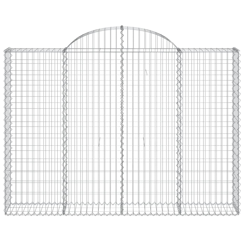 vidaXL Gabions avec arche haute 7 pcs 200x30x140/160cm Fer galvanisé