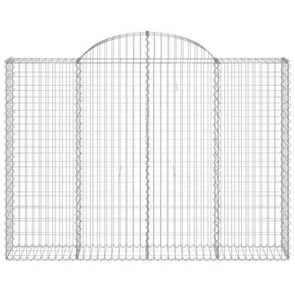 vidaXL Gabions avec arche haute 7 pcs 200x30x140/160cm Fer galvanisé