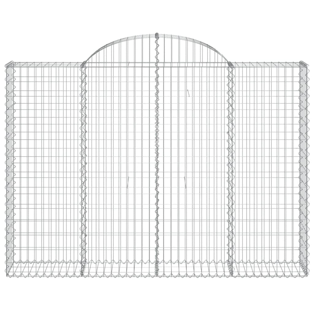 vidaXL Gabions avec arc surélevé 8 pcs 200x30x140/160 cm Fer galvanisé