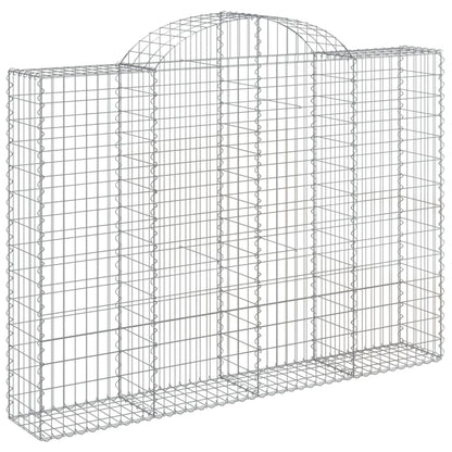 vidaXL Gabions à arc surélevé 9 pcs 200x30x140/160 cm Fer galvanisé