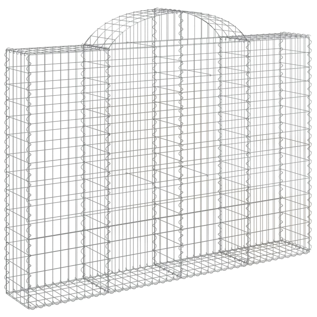 vidaXL Gabions avec arche 10 pcs 200x30x140/160 cm Fer galvanisé