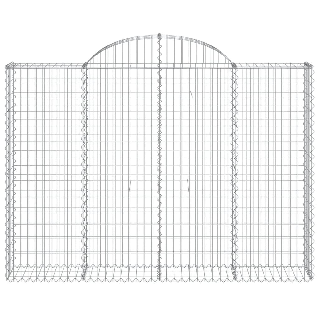 vidaXL Gabions avec arche 10 pcs 200x30x140/160 cm Fer galvanisé