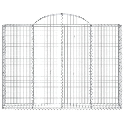 vidaXL Gabions avec arche 10 pcs 200x30x140/160 cm Fer galvanisé