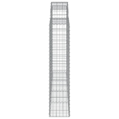 vidaXL Gabions avec arche 10 pcs 200x30x140/160 cm Fer galvanisé
