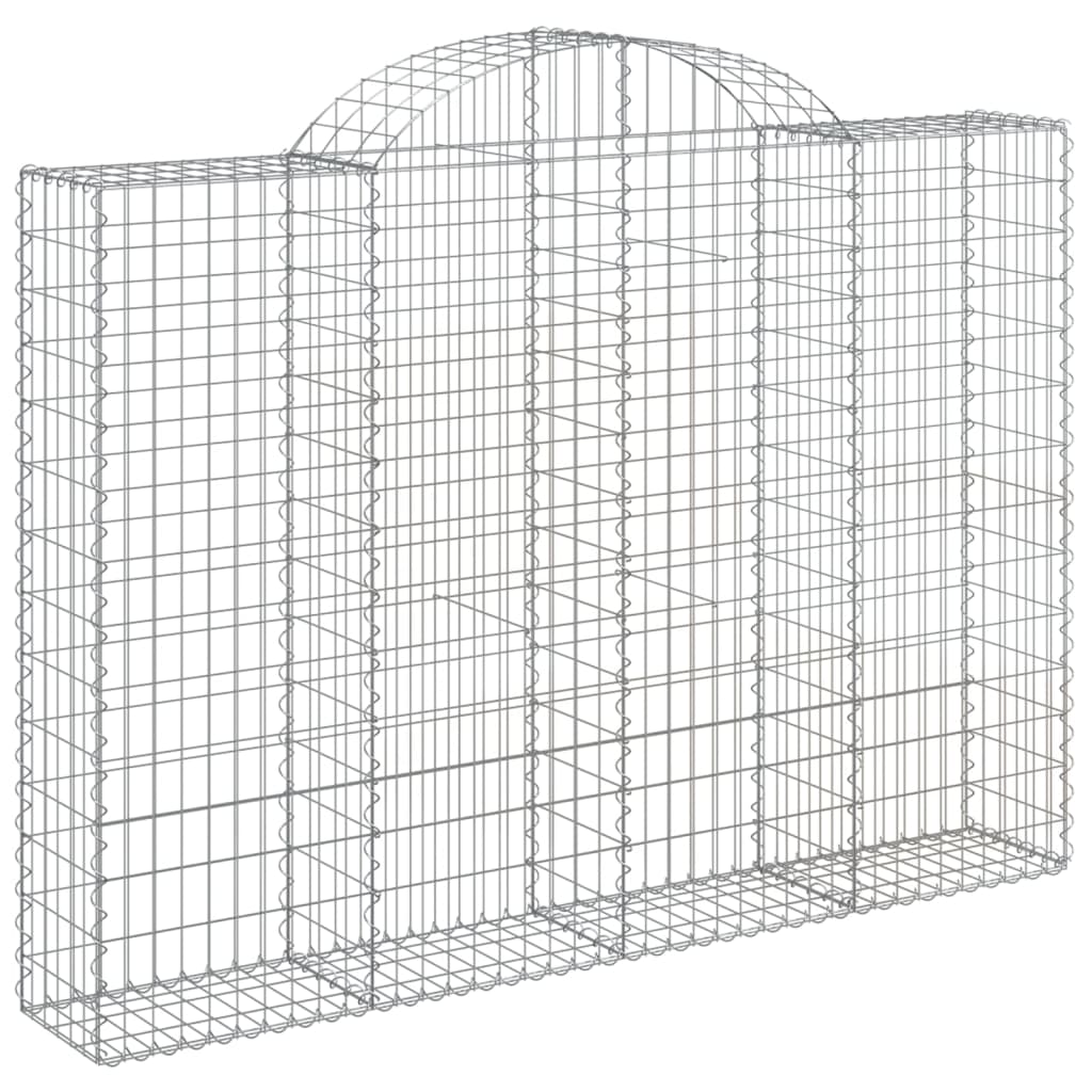 vidaXL Gabionen mit Hochbogen 20Stk. 200x30x140/160cm Verzinktes Eisen
