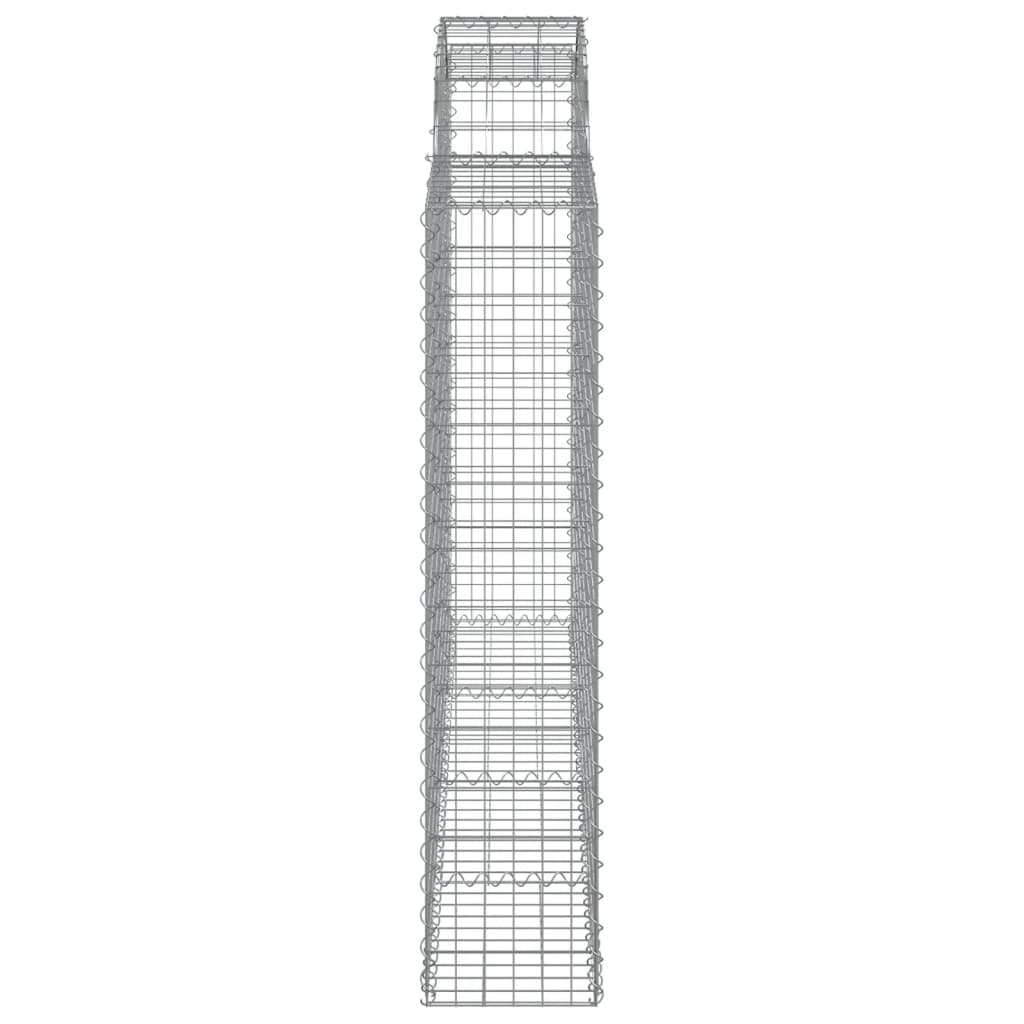 vidaXL Gabionen mit Hochbogen 20Stk. 200x30x140/160cm Verzinktes Eisen