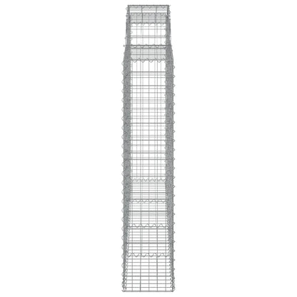 vidaXL Gabionen mit Hochbogen 20Stk. 200x30x140/160cm Verzinktes Eisen