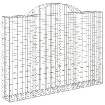 vidaXL Gabionen mit Hochbogen 40Stk. 200x30x140/160cm Verzinktes Eisen
