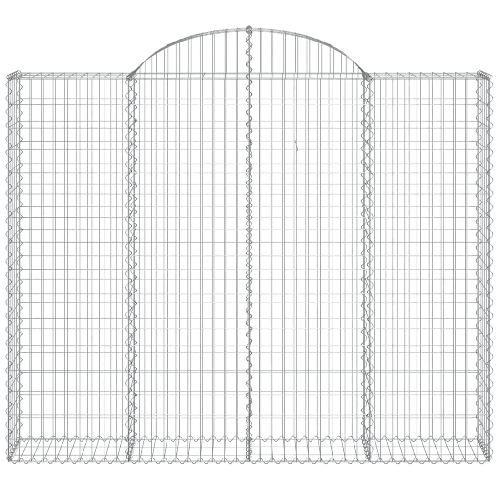 vidaXL Gabionen mit Hochbogen 7 Stk. 200x30x160/180cm Verzinktes Eisen