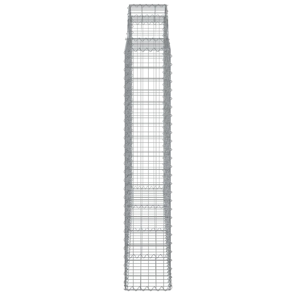 vidaXL Gabionen mit Hochbogen 7 Stk. 200x30x160/180cm Verzinktes Eisen