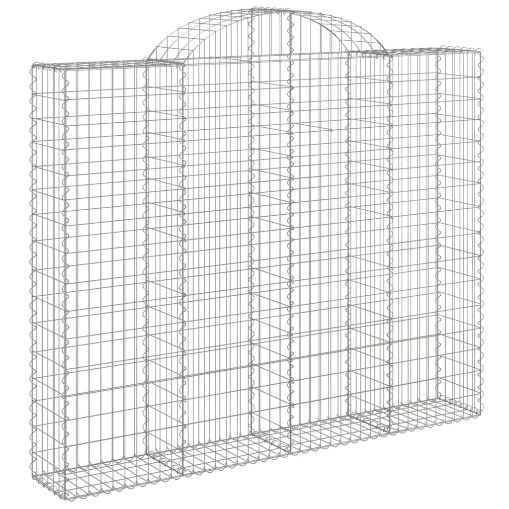 vidaXL Gabions avec arche haute 10 pcs 200x30x160/180cm Fer galvanisé