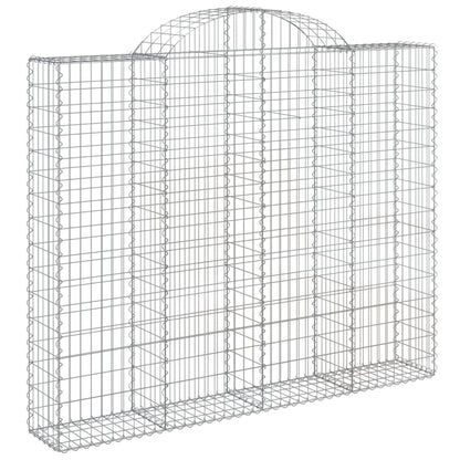 vidaXL Gabions avec arche haute 10 pcs 200x30x160/180cm Fer galvanisé
