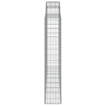 vidaXL Gabions avec arche haute 10 pcs 200x30x160/180cm Fer galvanisé
