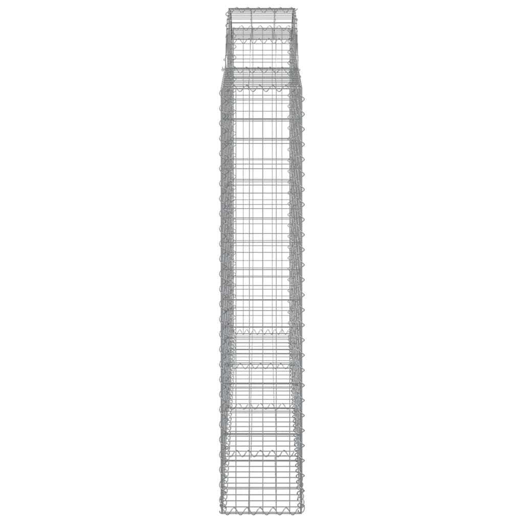 vidaXL Gabionen mit Hochbogen 13 Stk 200x30x160/180cm Verzinktes Eisen