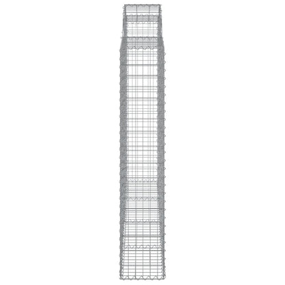 vidaXL Gabionen mit Hochbogen 13 Stk 200x30x160/180cm Verzinktes Eisen