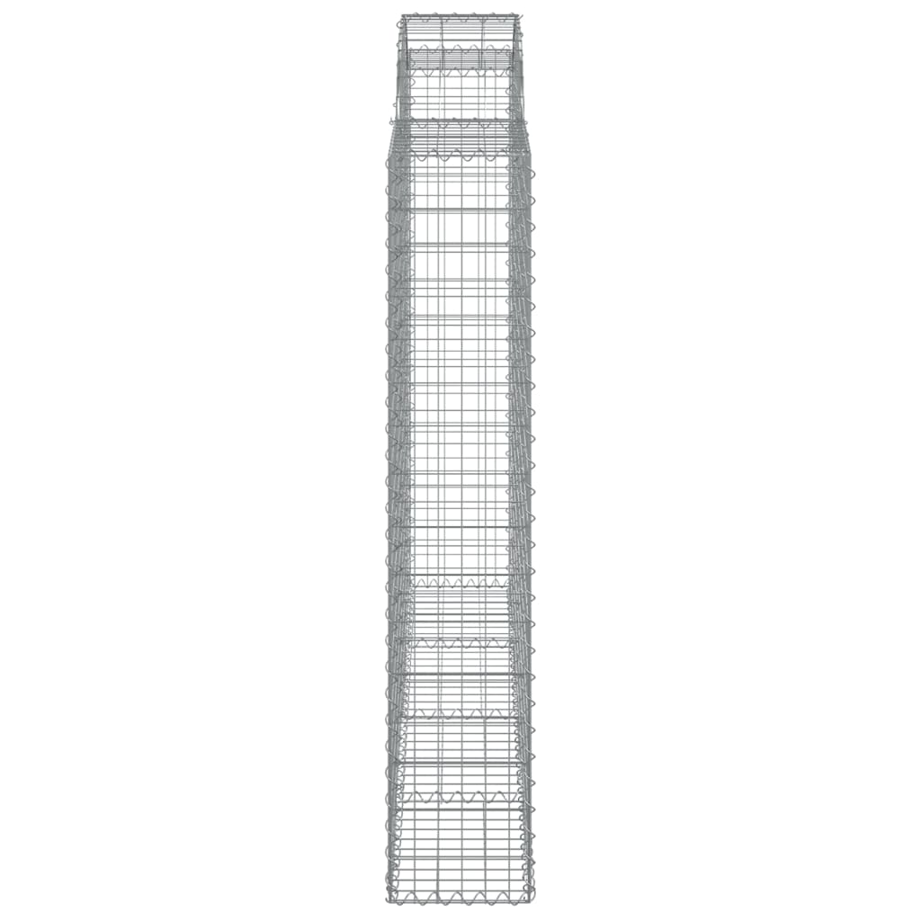 vidaXL Gabionen mit Hochbogen 14 Stk 200x30x160/180cm Verzinktes Eisen