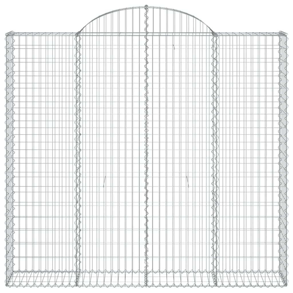 vidaXL Gabionen mit Hochbogen 3 Stk. 200x30x180/200cm Verzinktes Eisen