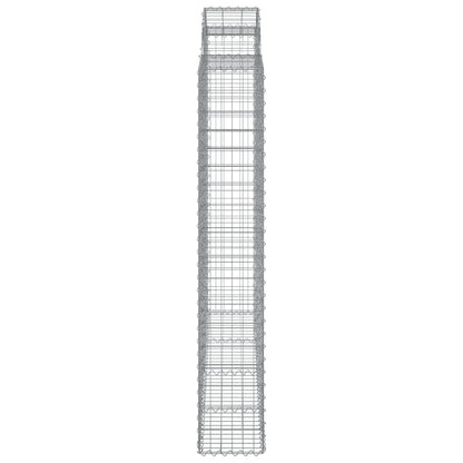 vidaXL Gabionen mit Hochbogen 3 Stk. 200x30x180/200cm Verzinktes Eisen