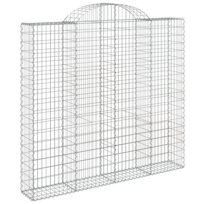 vidaXL Gabionen mit Hochbogen 4 Stk. 200x30x180/200cm Verzinktes Eisen