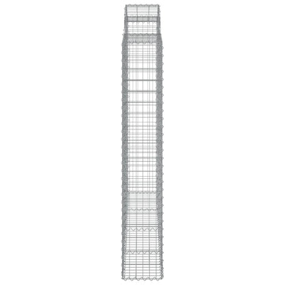 vidaXL Gabionen mit Hochbogen 5 Stk. 200x30x180/200cm Verzinktes Eisen