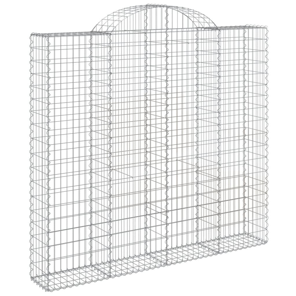 vidaXL Gabionen mit Hochbogen 6 Stk. 200x30x180/200cm Verzinktes Eisen