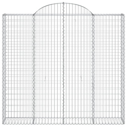 vidaXL Gabionen mit Hochbogen 6 Stk. 200x30x180/200cm Verzinktes Eisen
