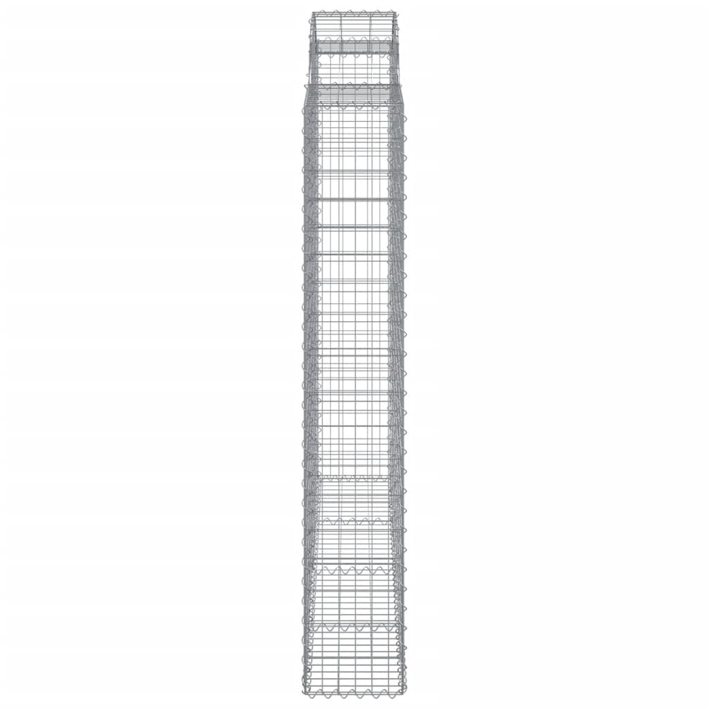 vidaXL Gabionen mit Hochbogen 6 Stk. 200x30x180/200cm Verzinktes Eisen
