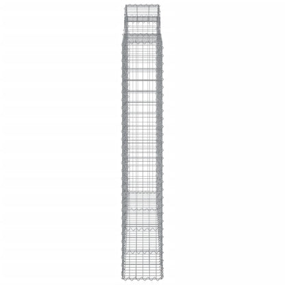 vidaXL Gabionen mit Hochbogen 6 Stk. 200x30x180/200cm Verzinktes Eisen