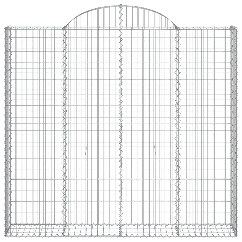 vidaXL Gabionen mit Hochbogen 8 Stk. 200x30x180/200cm Verzinktes Eisen