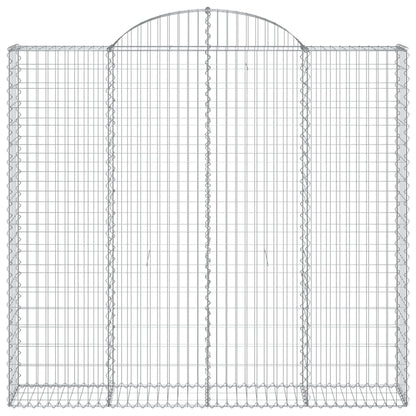 vidaXL Gabionen mit Hochbogen 8 Stk. 200x30x180/200cm Verzinktes Eisen