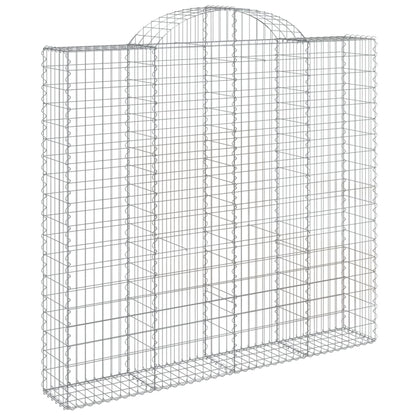 vidaXL Gabionen mit Hochbogen 12Stk. 200x30x180/200cm Verzinktes Eisen
