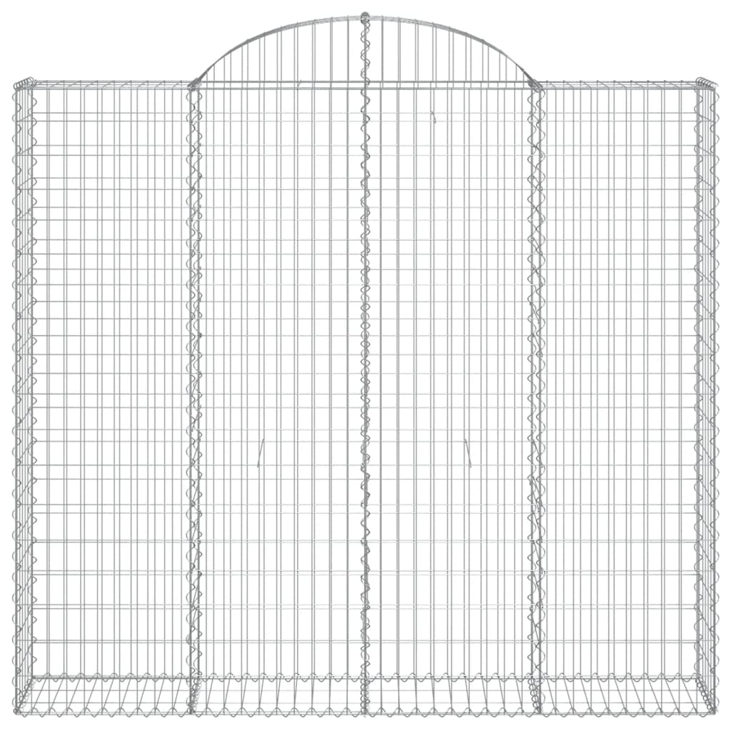 vidaXL Gabionen mit Hochbogen 12Stk. 200x30x180/200cm Verzinktes Eisen
