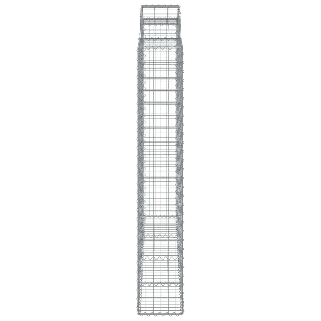 vidaXL Gabionen mit Hochbogen 12Stk. 200x30x180/200cm Verzinktes Eisen