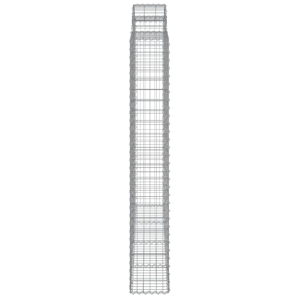 vidaXL Gabionen mit Hochbogen 4 Stk. 200x30x200/220cm Verzinktes Eisen