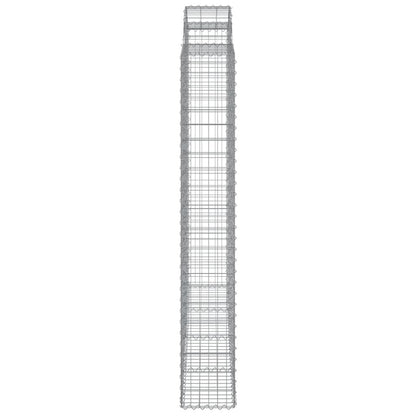 vidaXL Gabionen mit Hochbogen 4 Stk. 200x30x200/220cm Verzinktes Eisen