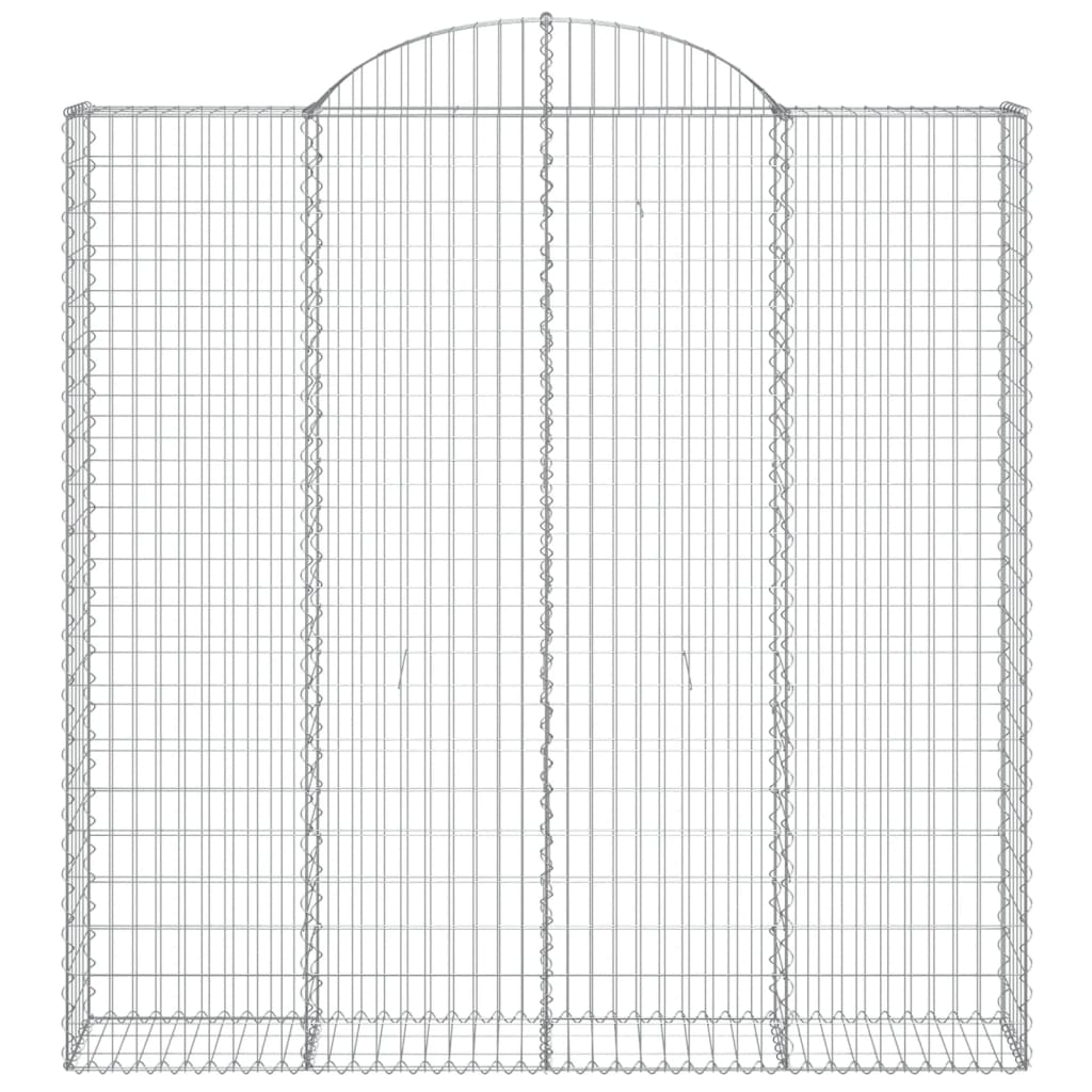 vidaXL Gabionen mit Hochbogen 7 Stk. 200x30x200/220cm Verzinktes Eisen