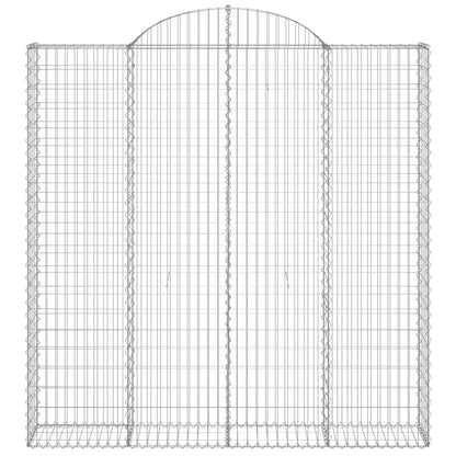 vidaXL Gabionen mit Hochbogen 7 Stk. 200x30x200/220cm Verzinktes Eisen