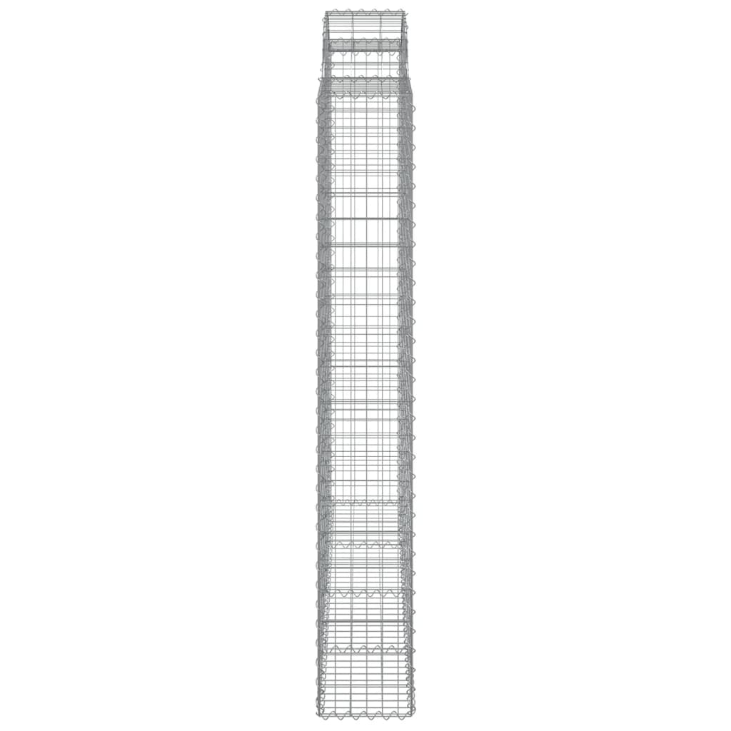 vidaXL Gabionen mit Hochbogen 7 Stk. 200x30x200/220cm Verzinktes Eisen