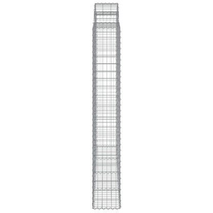 vidaXL Gabionen mit Hochbogen 7 Stk. 200x30x200/220cm Verzinktes Eisen