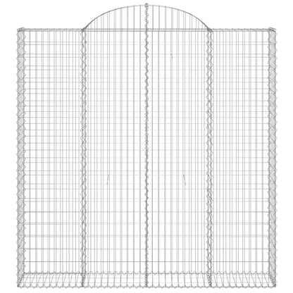 vidaXL Gabionen mit Hochbogen 11 Stk 200x30x200/220cm Verzinktes Eisen