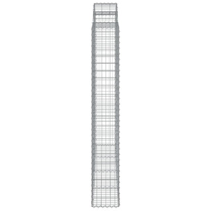 vidaXL Gabionen mit Hochbogen 11 Stk 200x30x200/220cm Verzinktes Eisen