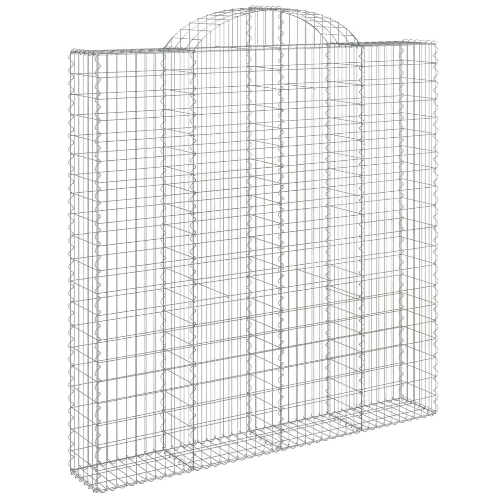 vidaXL Gabionen mit Hochbogen 12 Stk 200x30x200/220cm Verzinktes Eisen